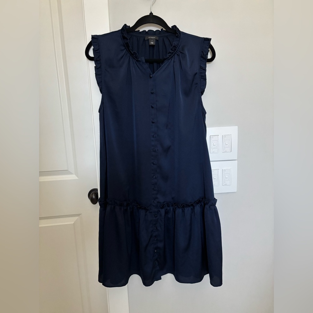 Halogen Ruffle Trim Button Down Dress